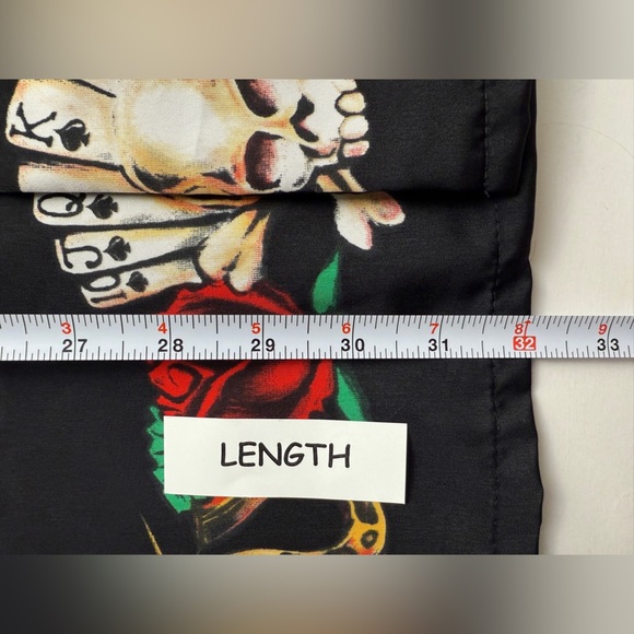 Dragonfly Road House Button Up Black Shirt Mens XXL Cards Poker Skulls Roses - Picture 8 of 9